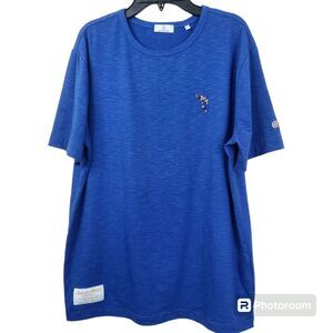 Serge Blanco Heather Blue Short Sleeve Rugby Tee Medium